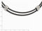 Edward Mirell Titanium and Sterling Silver White Sapphire Cable Necklace, 16"