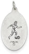 Sterling Silver St. Christopher Soccer Medal Pendant(30X17MM)