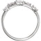 Petite Diamond Leaf Ring, Rhodium-Plated 14k White Gold (1/3 Ctw, Color GHI, Clarity I1), Size 8.5