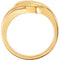 7mm 14k Yellow Gold Sculptured Bypass Ring, Size 6 to7