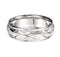 Diamond-Cut Ice Finish Milgrain 7mm 10k White Gold Comfort Fit Patterned Band, Size 11