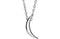 Platinum Crescent Necklace, 16-18"