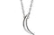 14k White Gold Crescent Necklace, 16-18"