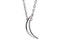 Sterling Silver Crescent Necklace, 16-18"