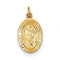 24k Gold-Plated Sterling Silver Saint Christopher Medal (20X10MM)