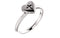 Heart with Cross Rhodium-Plated 14k White Gold Slim Profile Ring