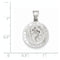 Rhodium-Plated 14k White Gold St. Christopher Medal Pendant (21X19MM)