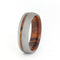 Sandblast Titanium 6mm Comfort-Fit Ironwood Ring, Size .25