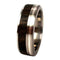 The Men's Jewelry Store (Unisex Jewelry) Ziricote Wood, 10k White Gold 7mm Comfort Fit Titanium Wedding Band, Size 4