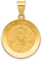 14k Yellow Gold Holy Communion Medal Pendant (26X19MM)