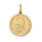 14k Yellow Gold Papa Francesco Medal Pendant