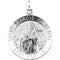 Sterling Silver Round St. Francis of Assisi Medal (22 MM)