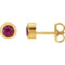 October Birthstone Stud Earrings, 14k Yellow Gold