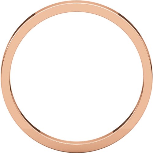 Slim-Profile 2.5mm Flat Stacking Band, 14k Rose Gold, Size 9