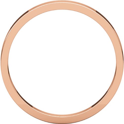 10k Rose Gold 2.5mm Slim-Profile Flat Band