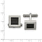 Stainless Steel Black IP-Plated Wire Square Cuff Links