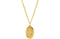 Sterling Silver 24k Yellow Gold Plated Oval St. Jude Medal Necklace, 24" (29.13x17.69MM)