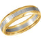 6mm 14k Yellow and White Gold 6mm Two-Tone Comfort Fit Design Band, Size 3.5, 4.5, 5.5