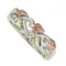 Grape Leaf and Vine Design Band, Sterling Silver, 12k Rose and Green Gold Black Hills Gold Motif