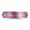 Edward Mirell Titanium Triple Groove Pink Anodized 6mm Wedding Band