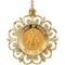 Rhodium Plated 14k Yellow Gold Infant of Prague Medal (18.5 MM)