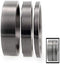 Wide Three Satin Brushed Interchangeable Comfort-Fit Titanium Bands, Size 8.25