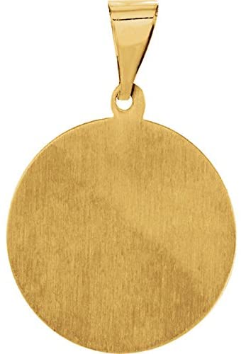 14k Yellow Gold St. Barbara Medal Pendant (17X15MM)