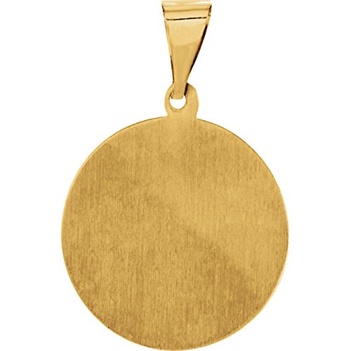 14k Yellow Gold Miraculous Medal Pendant (28X25MM)