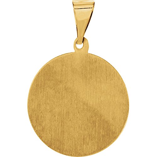 14k Yellow Gold Head Of Christ Medal Round Pendant (34X24MM)