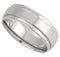 Grooved Flat Edge 7.5mm Comfort Fit 10k White Gold Band