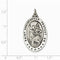 Sterling Silver Saint Christopher Medal Charm Pendant (40X20 MM)