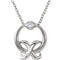 The Men's Jewelry Store (for HER) Diamond 'XO' Sterling Silver Pendant Necklace,18" (.03 Cttw)