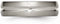 Brushed Satin Titanium Grooved 6mm Comfort-Fit Dome Band, Size 9