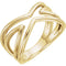 Criss Cross Ring, 14k Yellow Gold