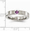 Edward Mirell Brushed Titanium Amethyst 4mm Wedding Band