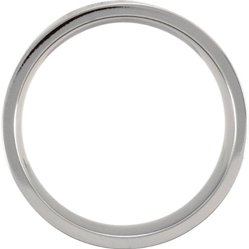 Titanium 8mm Comfort Fit Flat Band, Size 8.5