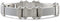 Men's Stainless Steel with Solid Grey Carbon Fiber link Bracelet, 9 Inches