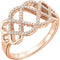 Diamond Woven Ring, 14k Rose Gold (1/5 Ctw, Color G-H, Clarity I1)