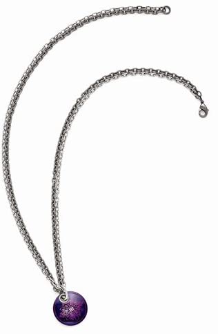 Edward Mirell Black Titanium Pink Anodized and Sterling Silver Pendant Necklace, 16"-18"