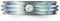 Edward Mirell Titanium Triple Groove Multicolor Anodized White Sapphire 6mm Wedding Band, Size 7