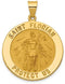 14k Yellow Gold St. Florian Medal Pendant (28X26MM)