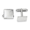 Sterling Silver white Rhodium-Plated Square Cuff Links, 14MM