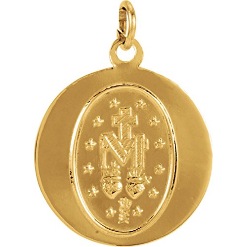 14k Yellow Gold Miraculous Medal (14.75 MM)