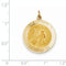 14k Yellow Gold St. Francis Medal Pendant (30X23MM)