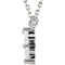 4-Stone Diamond Cluster 14k White Gold Pendant Necklace, 16" (.50 Cttw)