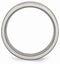 Brushed Titanium 6mm Grooved Comfort-Fit Wedding Band, Size 7