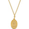 Sterling Silver 24k Gold-Plated Oval Miraculous Medal Necklace, 24" (28.82x17.82 MM)