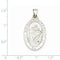 Rhodium-Plated 14k White Gold St. Christopher Medal Pendant (29X18MM)