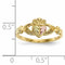 Ave 369 10k Yellow Gold Claddagh Ring, 12k Pink and Green Gold Black Hills Gold Motif