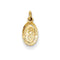 14k Yellow Gold Saint Christopher Medal Charm Pendant (14X16 MM)